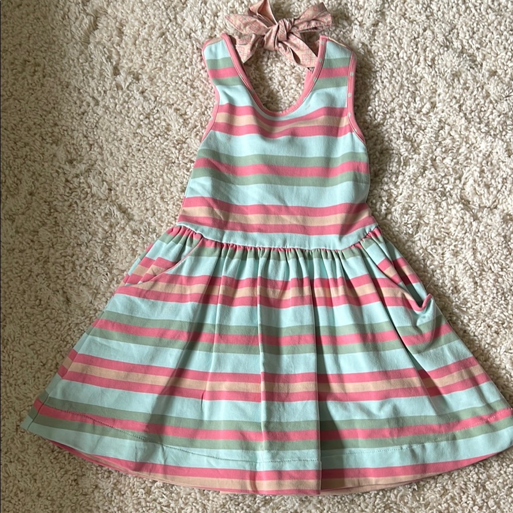 Matilda Jane Pink and Green Halter Sundress